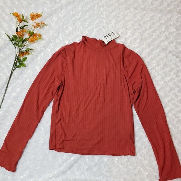 Ambiance Tops - Ambiance size large long sleeve red top